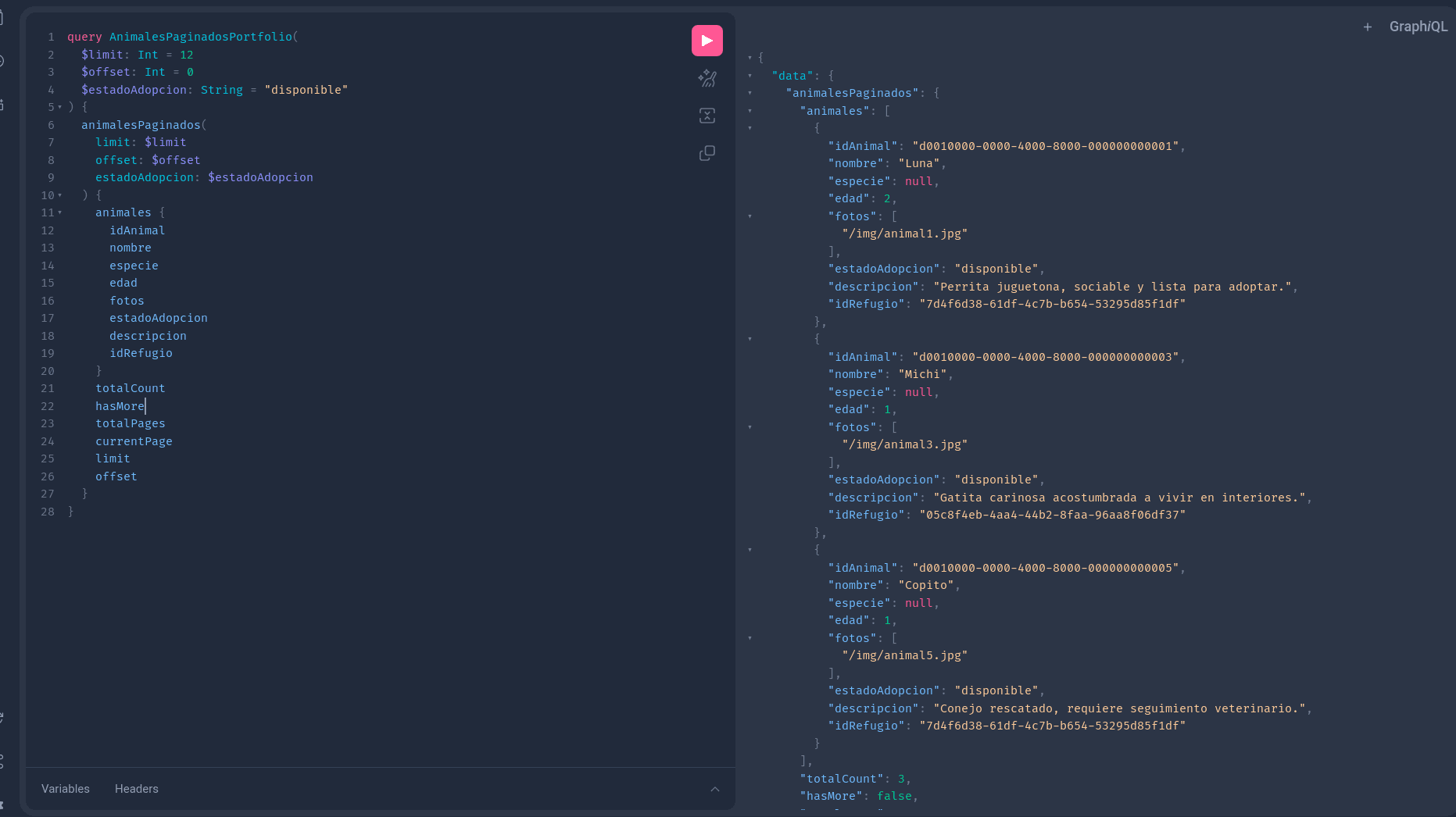 GraphQL API
